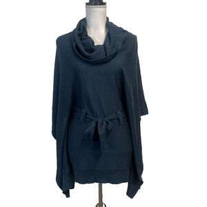 Mercer & Madison Poncho Sweater Women's Size S Teal Green Wool Oversized Boho